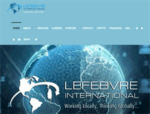 Tablet Screenshot of lefebvreinternational.com